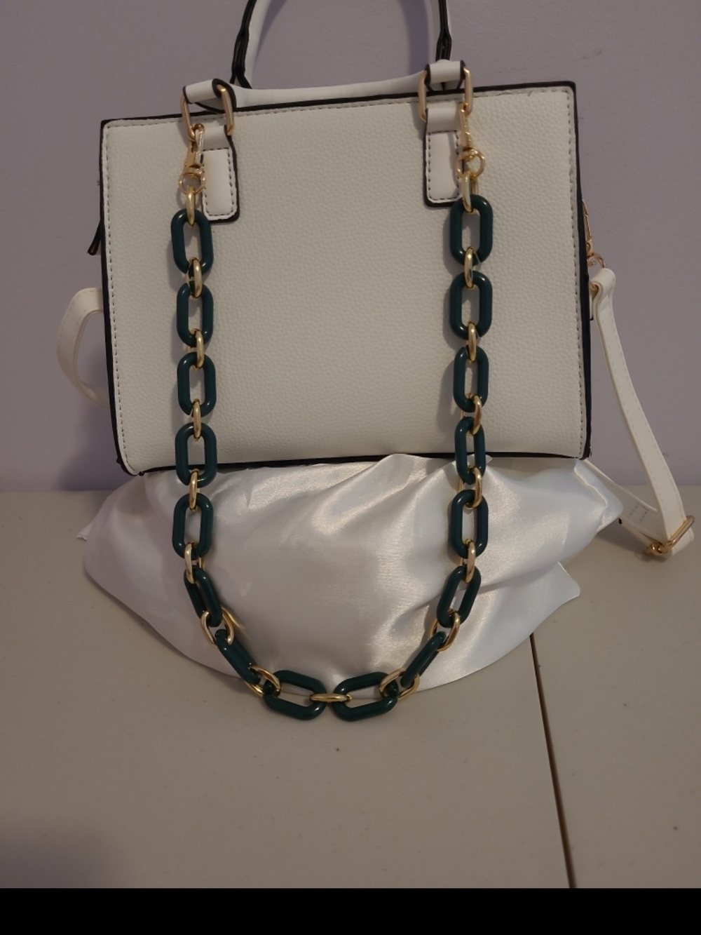 Green Acrylic Handbag Strap
